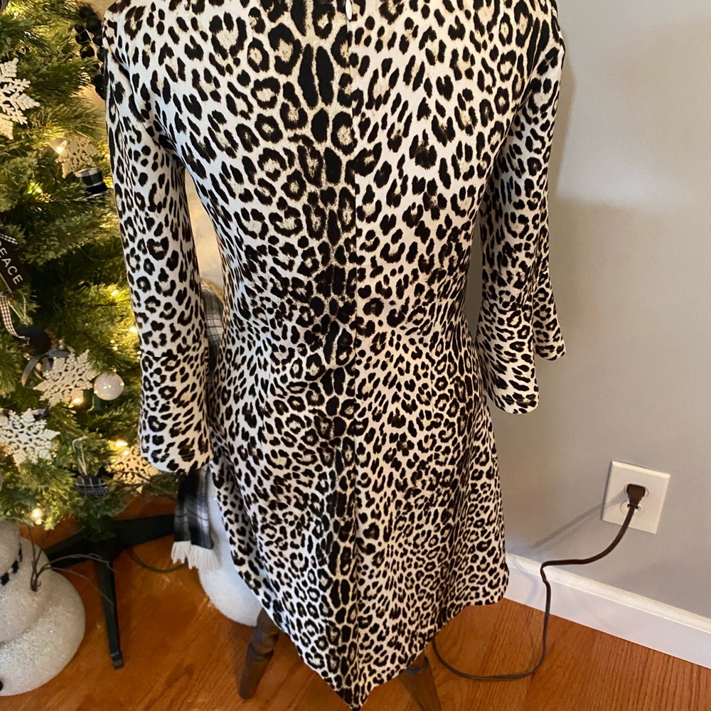 New York and Company Leopard Print Dress Size 10 - Picture 2 of 5